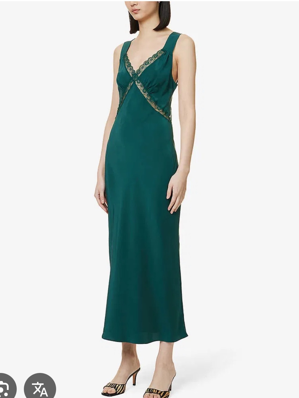 Provence Silk Dress Reformation Forrest Green